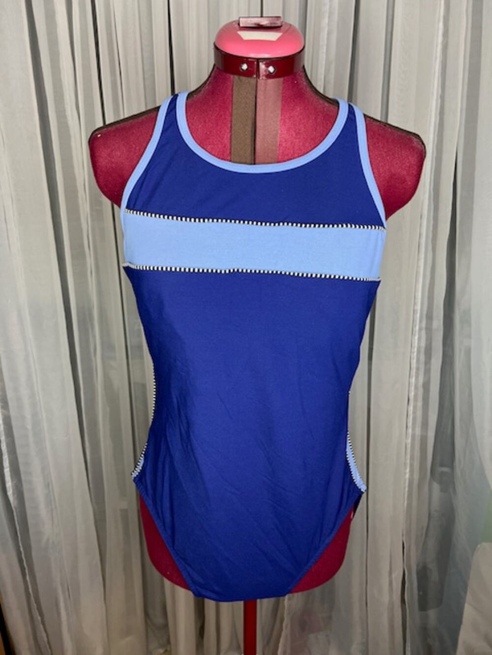 Miraclesuit one piece swimsuit striped blue
